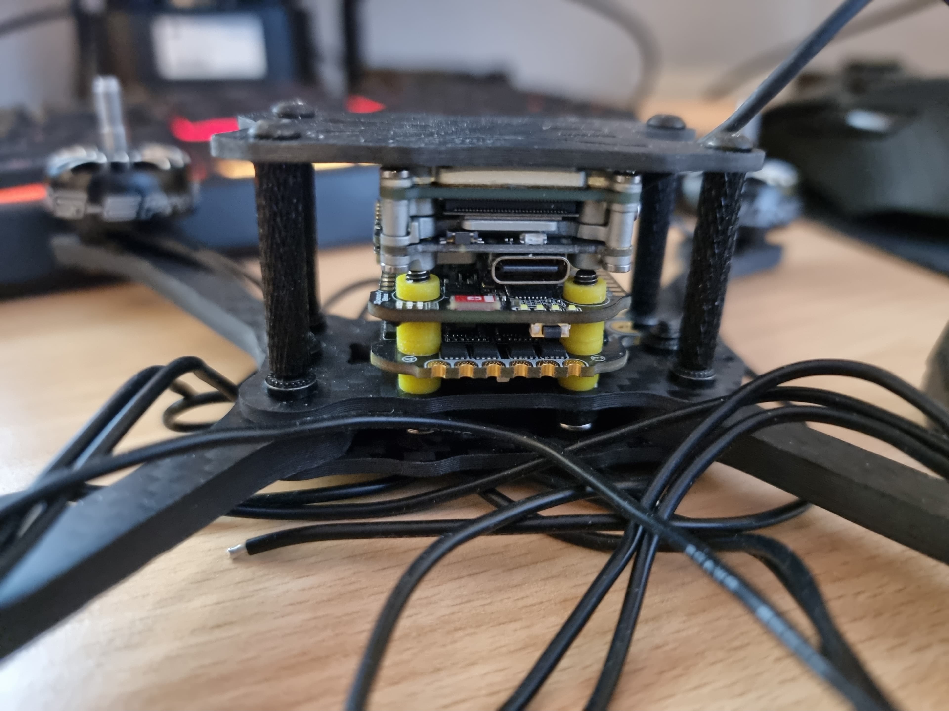 Drone upper mount — build photo